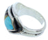 Southwest Multicolor Inlay Sterling Silver Ring Size 5-1/2 YS72301